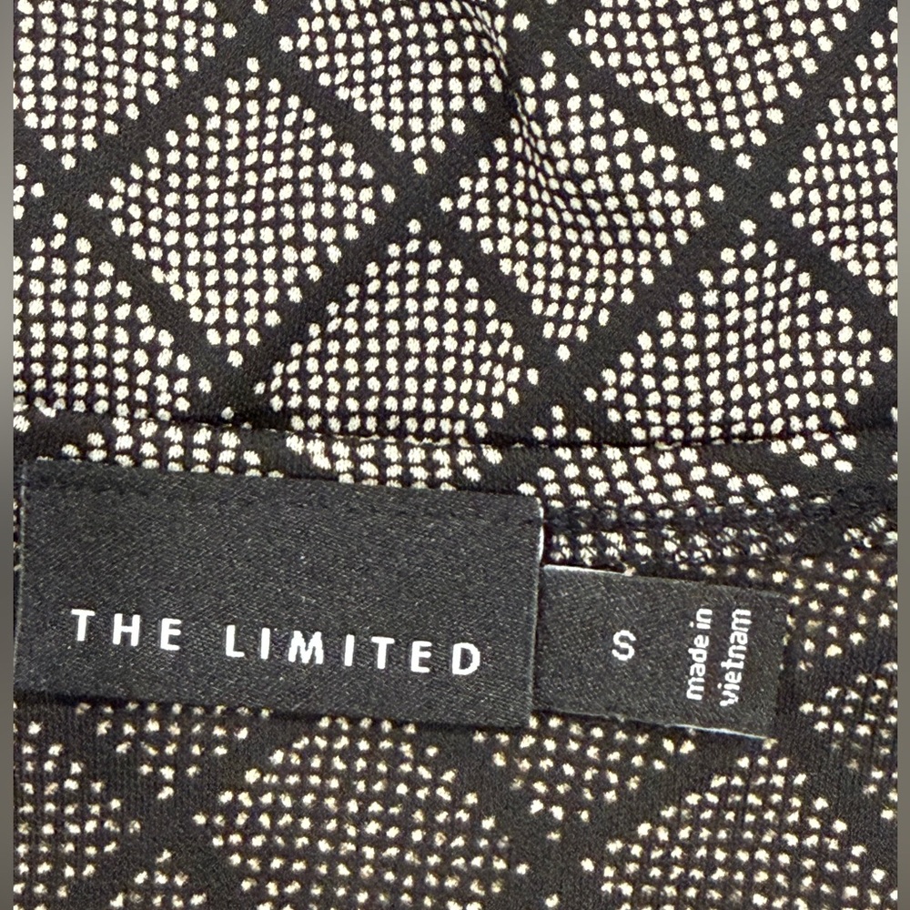 The Limited Gray and Black Grid Long‎ Sleeve Wrap Dress - Picture 3 of 5